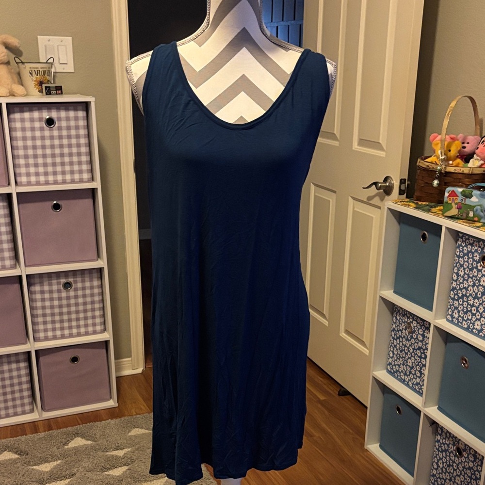 Soft Surroundings Deep Blue Tank Dress